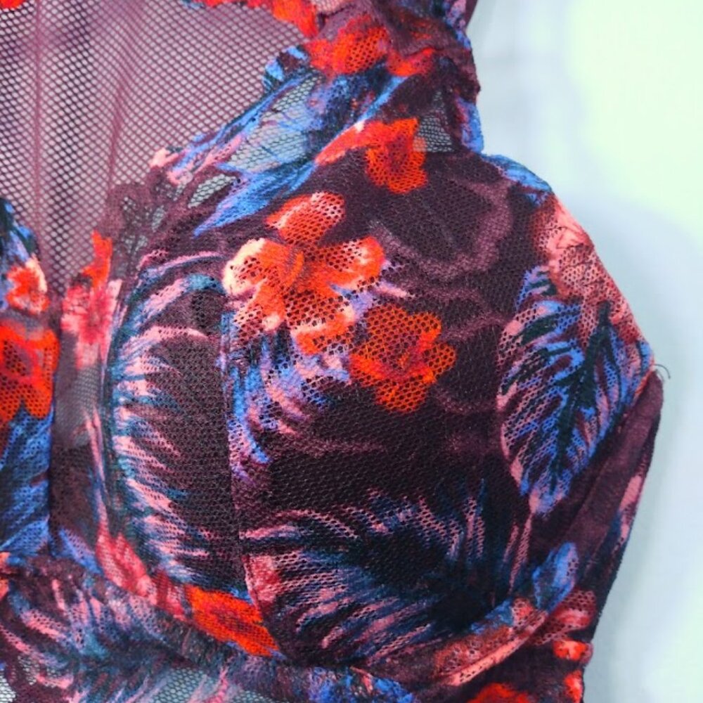 PINK Victoria's Secret Tropical Lace Bralette - Red, Purple, Blue, Pink - Picture 4 of 7